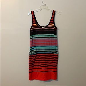Striped body con dress